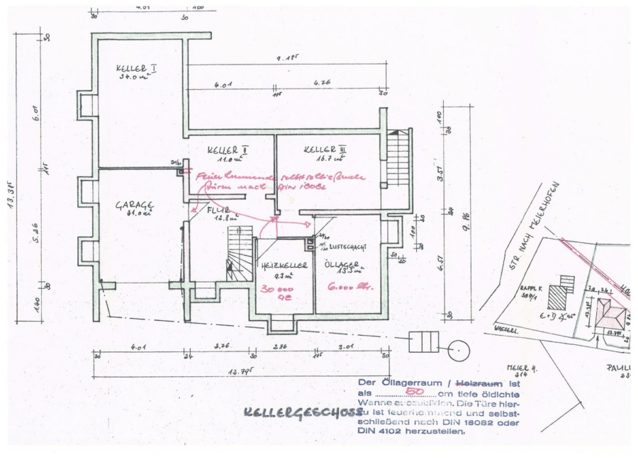 Gepflegter Bungalow in ruhiger Ortsrandlage mit viel Ruhe und kurzen Wegen in die Natur - Kellergeschoss