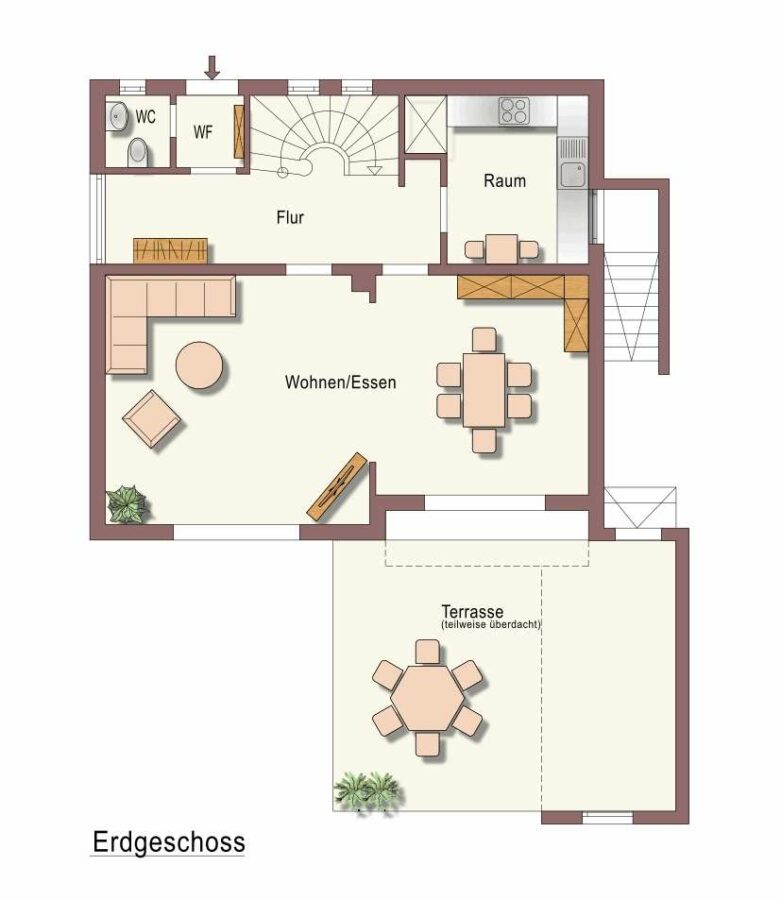 Freistehendes Einfamilienhaus in der Kreisstadt Kelheim - Erdgeschoss (2)