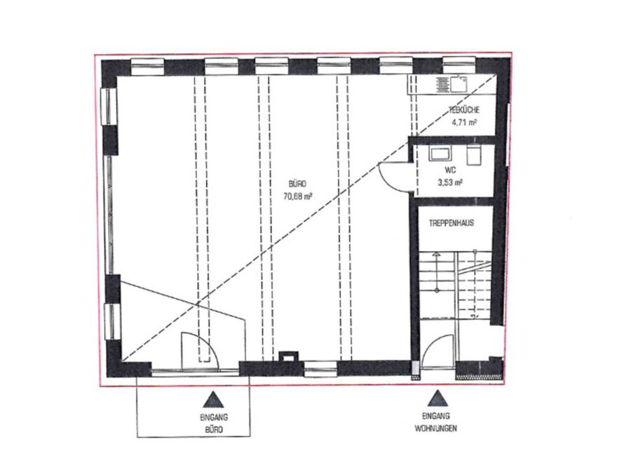 Moderne Bürofläche im Loftstil in zentraler Innenstadtlage Abensberg - Grundriss